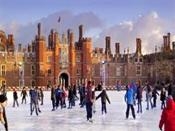 Outdoor ice skating at Hampton Court Palace